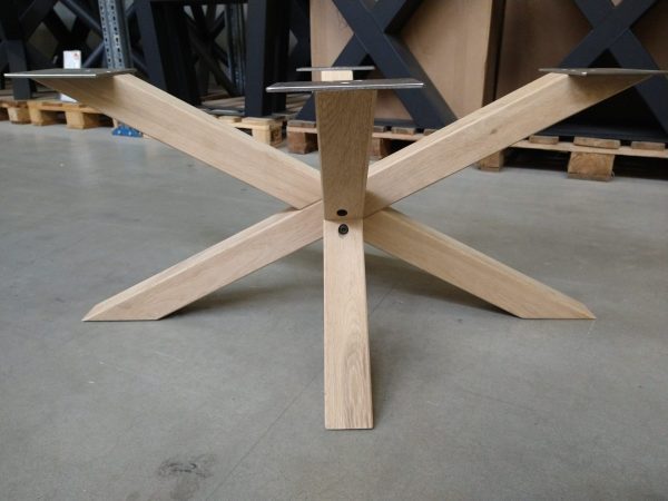 Matrixpoot (salontafel) - Massief eiken - 90 x 60 cm - koker: 6x6 cm