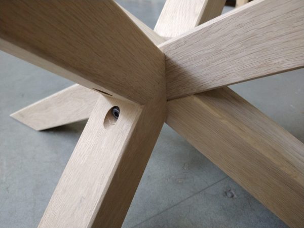Matrixpoot (salontafel) - Massief eiken - 90 x 60 cm - koker: 6x6 cm - Afbeelding 2