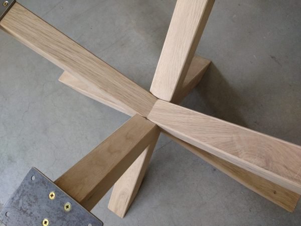 Matrixpoot (salontafel) - Massief eiken - 90 x 60 cm - koker: 6x6 cm - Afbeelding 3