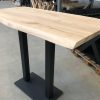 Horeca poot (bartafel) - zwart metaal - 70 x 40 x 106 cm - koker: 8x8 cm