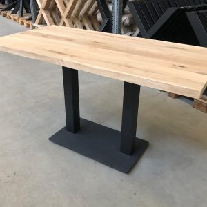 Horeca poot - zwart metaal - 70 x 40 x 72 cm - koker: 8x8 cm
