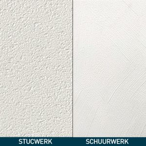 Wand- en plafondbekleding - Agnes One-Step - Wit stuc- / wit schuurwerk
