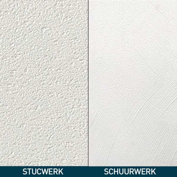 Wand- en plafondbekleding - Agnes One-Step - Wit stuc- / wit schuurwerk