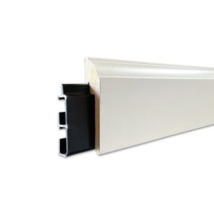 Plint - kraal - 19 x 80 mm - met kabelgoot