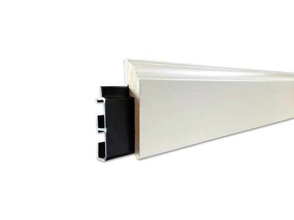 Plint - kraal - 19 x 80 mm - met kabelgoot