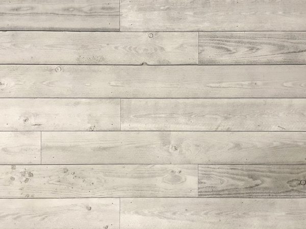 Wandbekleding - Steigerhout-look - Zilver wit