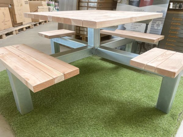 Picknicktafel frame - gegalvaniseerd staal - 6 personen - Afbeelding 3