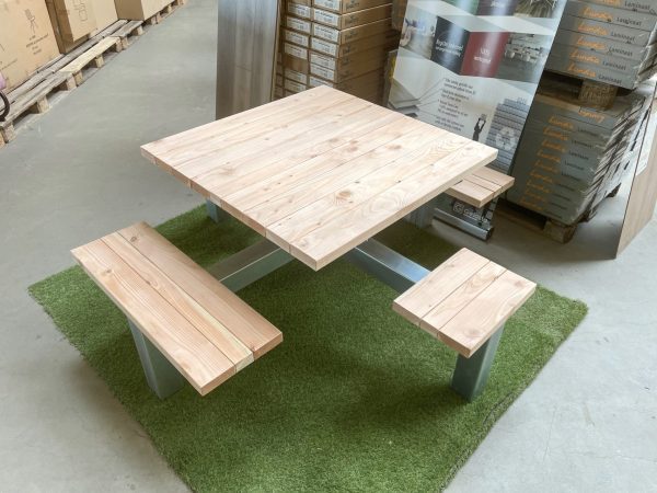 Picknicktafel frame - gegalvaniseerd staal - 6 personen - Afbeelding 4