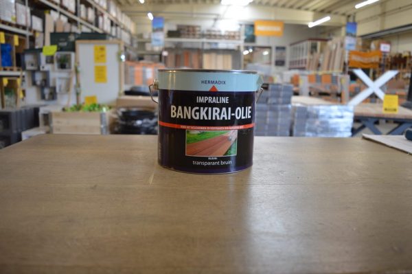 Bangkirai olie - Hermadix - 2,5 liter - Bruin - Transparant