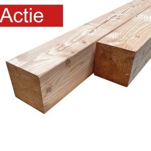 Geschaafde Lariks tuinhout paal in de maat 140 x 140 mm