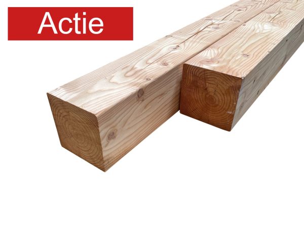 Geschaafde Lariks tuinhout paal in de maat 140 x 140 mm