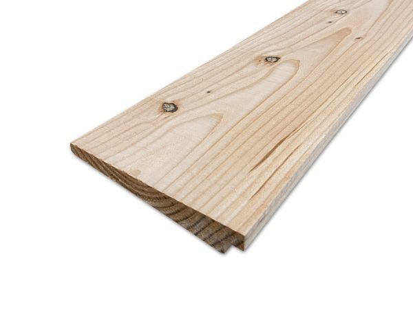 Douglas blank Zweeds rabat van Bouwie, een plank op een witte achtergrond