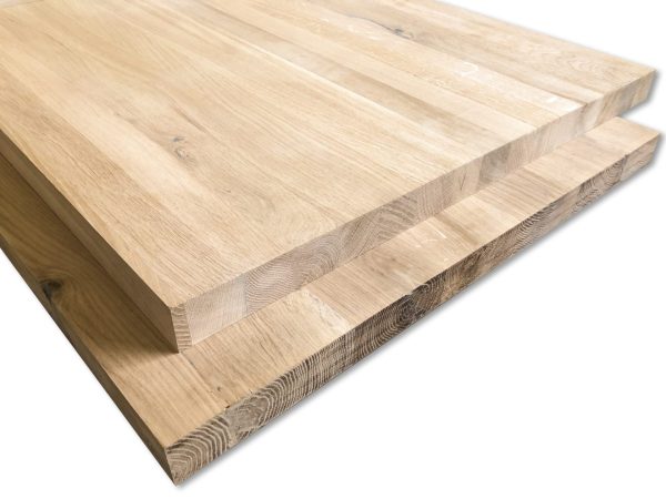 Aanrechtblad / Werkblad - Massief eiken - 40 mm - doorlopende lamel