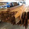 Paal - Hardhout - 60 x 60 mm - Gepunt - Afbeelding 3