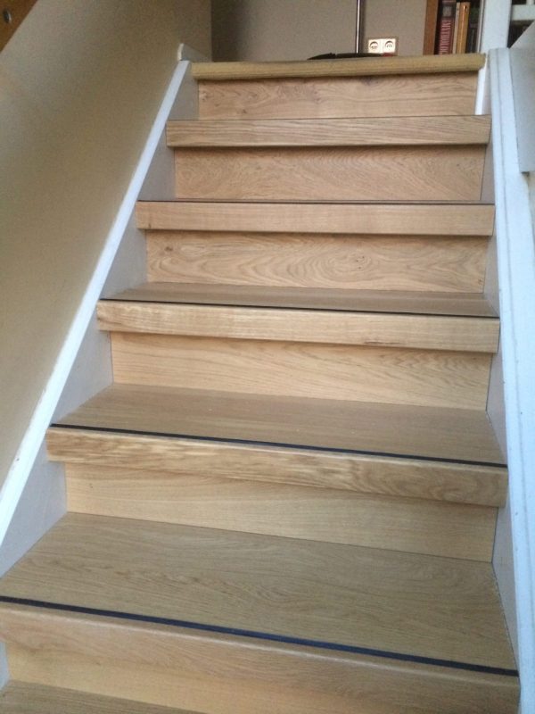 Overzet traptreden - Massief eiken - Antislip frezing - Afbeelding 12