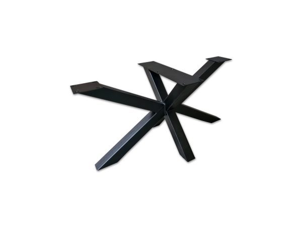 Matrixpoot (salontafel) - zwart metaal - 43,5 x 80 cm - koker: 5x5 cm