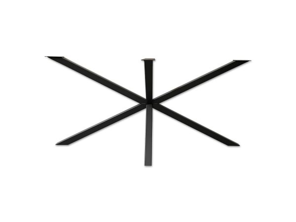 Matrixpoot - zwart metaal - 140 x 80 cm - koker: 5x5 cm