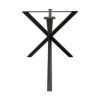 Matrixpoot - zwart metaal - 140 x 80 cm - koker: 5x5 cm - Afbeelding 3