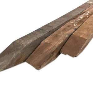 Paal - Hardhout (Okan) - 80 x 80 mm - Gepunt