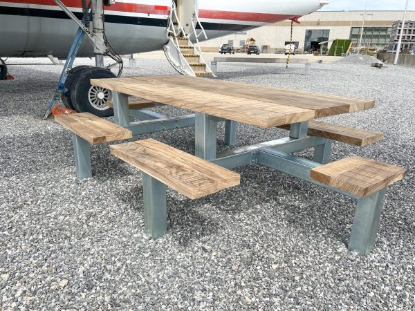 Picknicktafel frame - gegalvaniseerd staal - 10 personen - Afbeelding 11