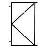 Poortframe - Zwart - 100 x 155 cm