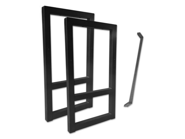 Frame (sidetable) - zwart metaal - 40 x 73,5 cm - set van 2 - Afbeelding 3