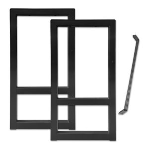 Frame (sidetable) - zwart metaal - 40 x 73,5 cm - set van 2