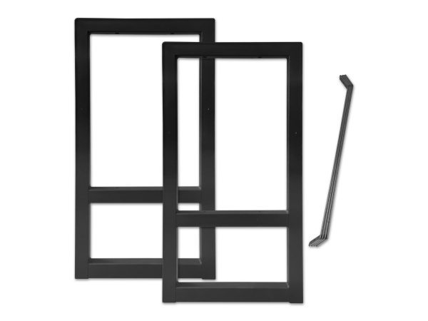 Frame (sidetable) - zwart metaal - 40 x 73,5 cm - set van 2