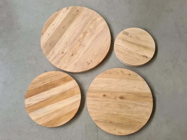 Tafelblad salon rond - Elmwood - 40 mm