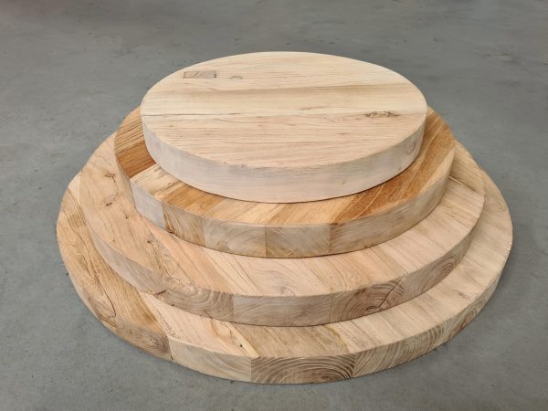 Tafelblad salon rond - Elmwood - 40 mm - Afbeelding 2