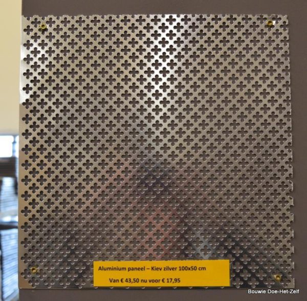 Decorpaneel - Kiev - Aluminium zilver - 100 x 50 cm
