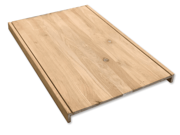 Overzet traptreden - Massief eiken - Antislip frezing - Afbeelding 2
