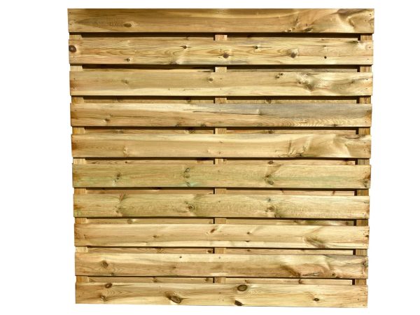 Tuinschutting - Geïmpregneerd Grenen - 180 x 180 cm - 19+2 planks - Afbeelding 2
