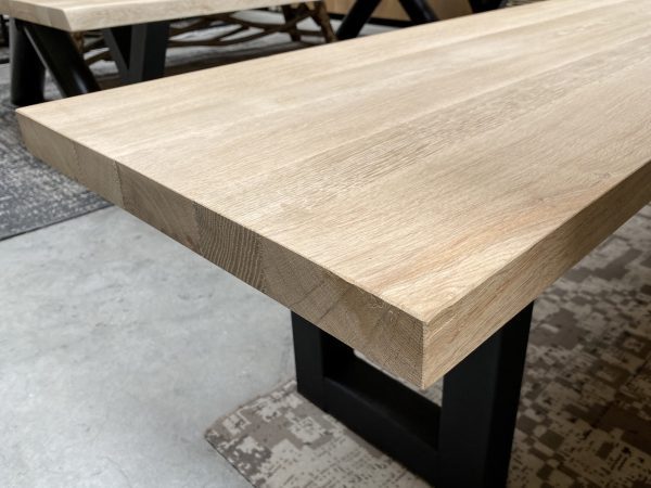 Bankjesblad recht - Massief eiken - 40 mm - 45 cm breed - Afbeelding 2