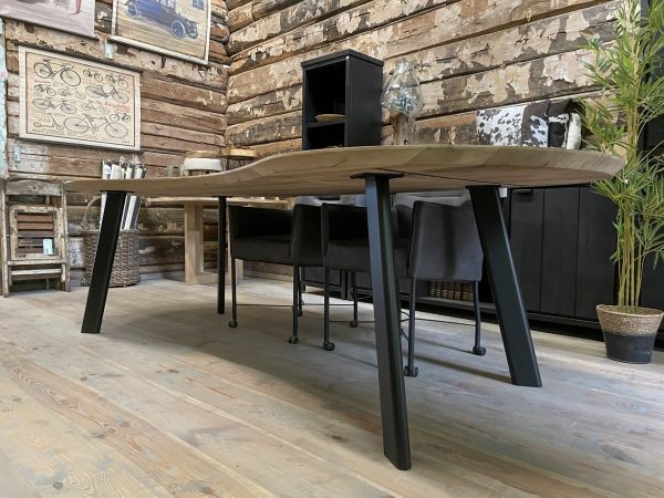 Tafelpoot, onderstel. Mooie zwart gepoedercoate ovale tafelpoten, extra zware kwaliteit voor een luxe uitstraling. Bij Bouwie in Veen op voorraad