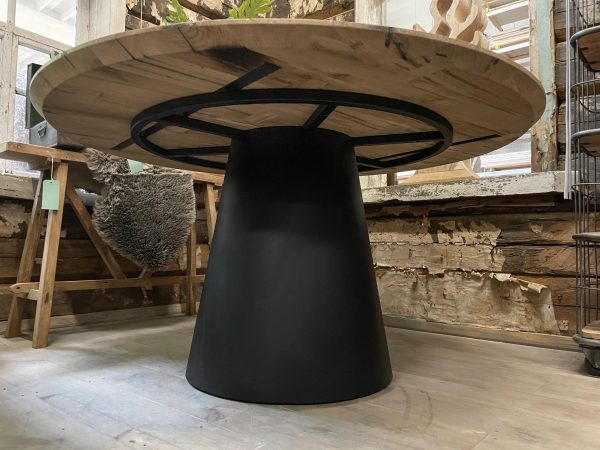 Complete tafel rond - Oud Eiken - Core wood - Afbeelding 5