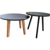 Tafelblad salon rond (facet) - MDF - zwart - 25 mm