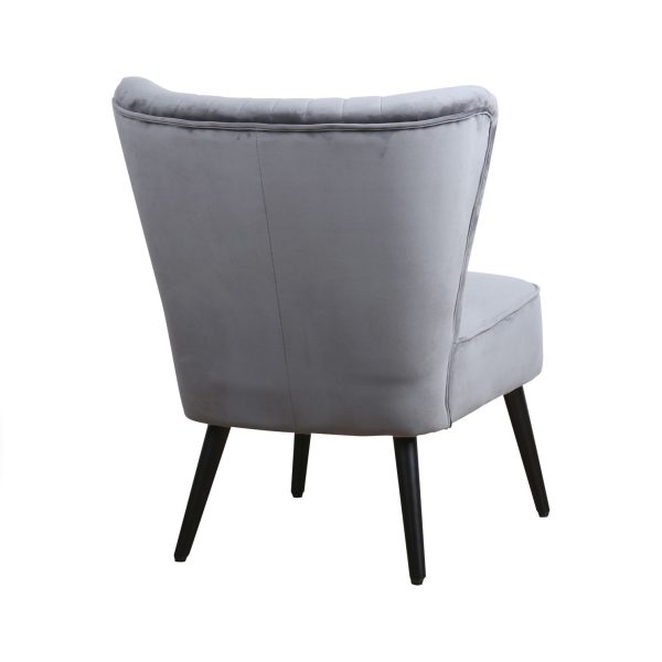 Fauteuil Eva - Velours - Grijs - Afbeelding 2