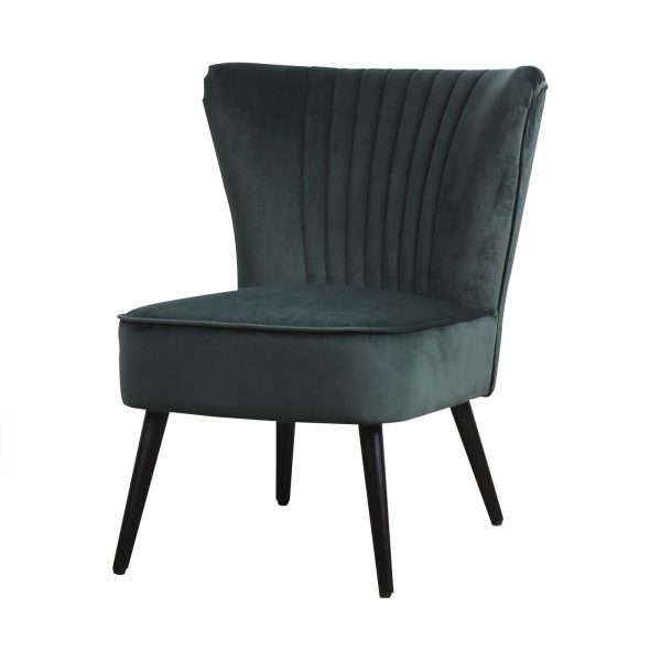 Fauteuil Eva - Velours - Groen