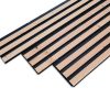 Triple Rhombus rabat - gevelbekleding voor buiten, 2-tone (onbehandeld en zwart gespoten). In de trant van de populaire akoestische wandpanelen. Nu zéér scherp geprijsd bij Bouwie!