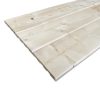 Vuren V-delen, mooi als gevelbekleding. Verkrijgbaar bij Bouwie in diverse lengtes voor €12,95 /m²