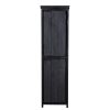 Hoge opbergkast van zwart Mango hout type Jondal met artikelnummer: CMAM004BLC