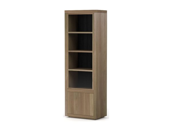 vitrinekast Fort 1-deur eiken. Mooie compacte kast met voldoende opbergruimte. Te koop bij Bouwie