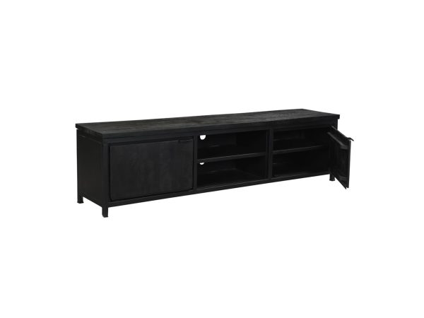 Tv meubel - Zwart Mango hout - Nome - Afbeelding 3